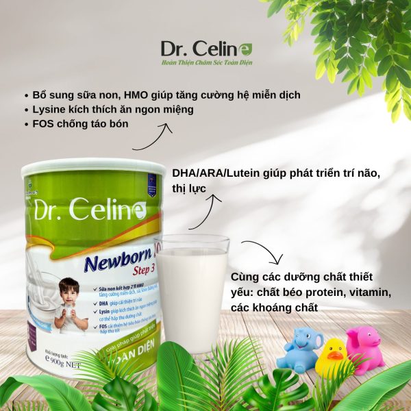 Sữa Dr. Celine Newborn IQ Step 3 cho trẻ từ 2 đến 6 tuổi.