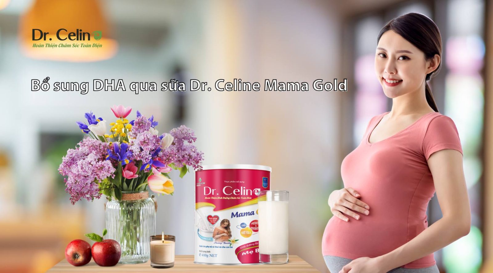 Bổ sung DHA qua sữa Dr. Celine Mama Gold