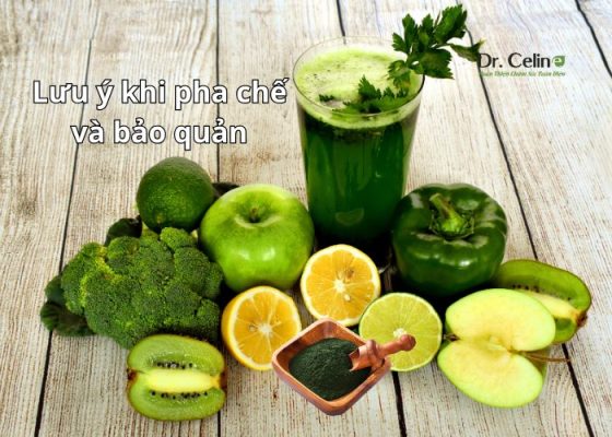 Lưu ý khi pha chế và bảo quản