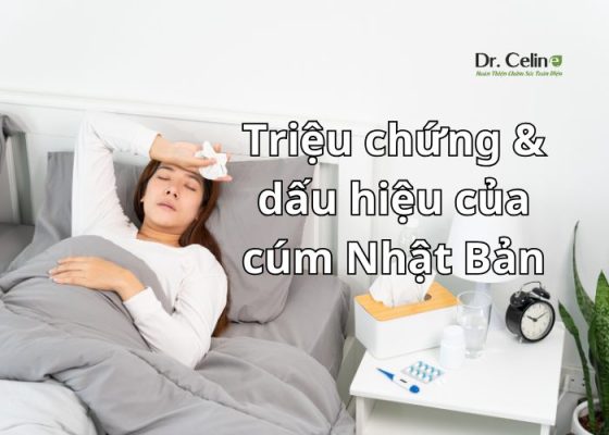 Cô gái bị cúm Nhật Bản đang nằm trên giường